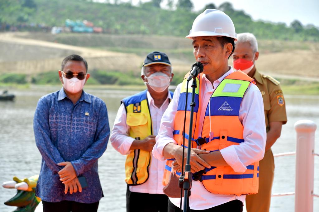 Presiden Jokowi Resmikan Bendungan Randugunting Di Blora, Jawa Tengah